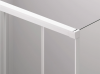 Ronal Sanswiss drzwi rozsuwane dwuczęściowe lewe 140,1-200x0-200 cm, szkło przezroczyste, profile WHITE LINE biały mat CAS2GSM20907